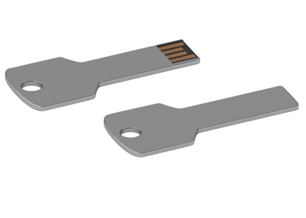 USB stick Sleutel vierkant 2.0 chroom