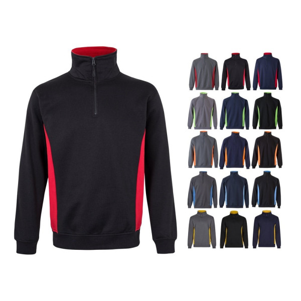 VL SVAROG. Tweekleurig sweatshirt van badstof (260g/m²), van polyester (65%) en katoen (35%)