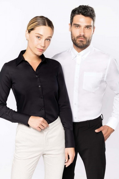 Kariban Dames non-iron blouse lange mouwen