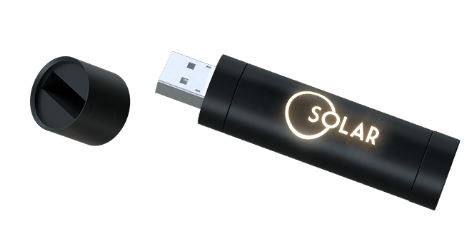 USB stick Light Up 2.0 rubberised zwart