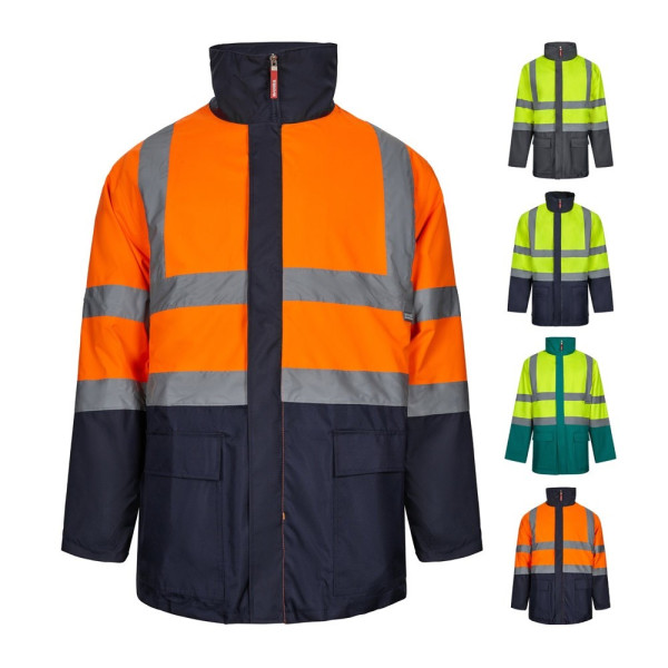 VL JUNO. Tweekleurige 4-in-1 parka (180g/m²) van polyester (100%) met PU-coating